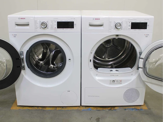 Bosch serie|8 varioperfect wasmachine & bosch serie|8 selfcleaning condenser wasdroger - afbeelding 2 van  8