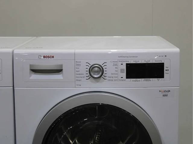 Bosch serie|8 varioperfect wasmachine & bosch serie|8 selfcleaning condenser wasdroger - afbeelding 6 van  8