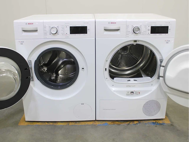 Bosch serie|8 varioperfect wasmachine & bosch serie|8 selfcleaning condenser wasdroger - afbeelding 2 van  8