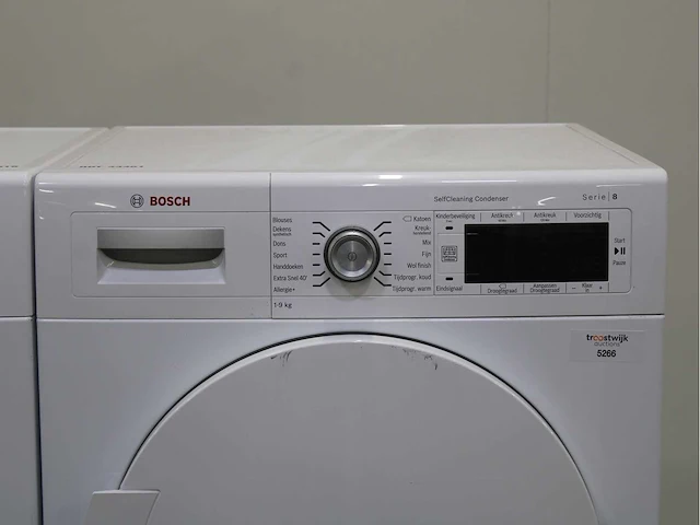 Bosch serie|8 varioperfect wasmachine & bosch serie|8 selfcleaning condenser wasdroger - afbeelding 6 van  8