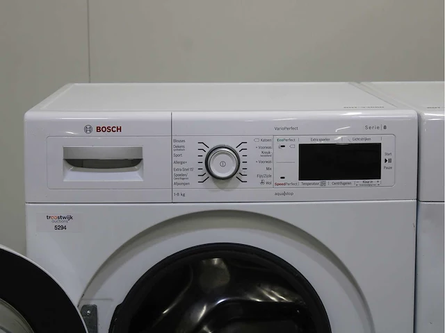 Bosch serie|8 varioperfect wasmachine & bosch serie|8 selfcleaning condenser wasdroger - afbeelding 3 van  8