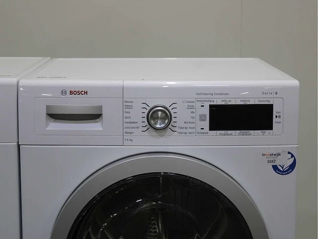 Bosch serie|8 varioperfect wasmachine & bosch serie|8 selfcleaning condenser wasdroger - afbeelding 6 van  8