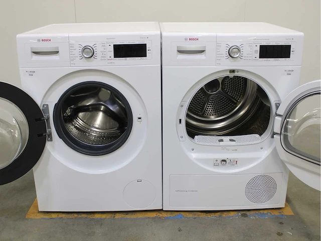 Bosch serie|8 varioperfect wasmachine & bosch serie|8 selfcleaning condenser wasdroger - afbeelding 2 van  8