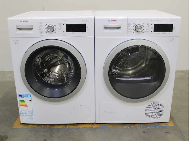 Bosch serie|8 varioperfect wasmachine & bosch serie|8 selfcleaning condenser wasdroger - afbeelding 1 van  8