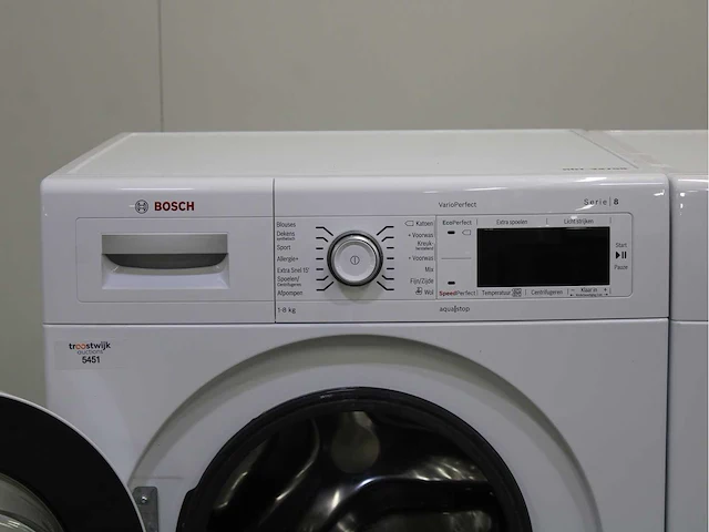 Bosch serie|8 varioperfect wasmachine & bosch serie|8 selfcleaning condenser wasdroger - afbeelding 3 van  8