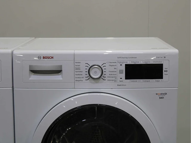 Bosch serie|8 varioperfect wasmachine & bosch serie|8 selfcleaning condenser wasdroger - afbeelding 6 van  8