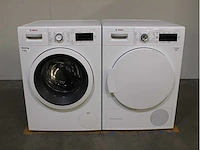 Bosch serie|8 varioperfect wasmachine & bosch serie|8 selfcleaning condenser wasdroger - afbeelding 1 van  8
