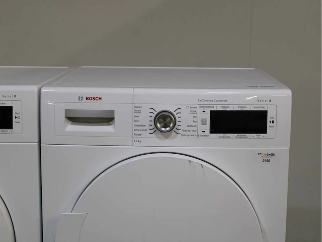 Bosch serie|8 varioperfect wasmachine & bosch serie|8 selfcleaning condenser wasdroger - afbeelding 4 van  8