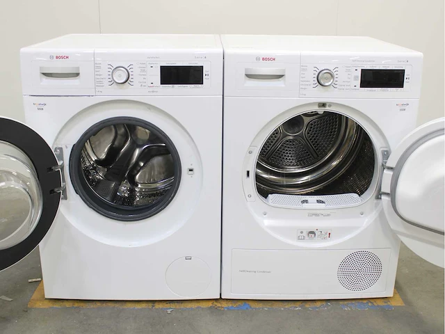 Bosch serie|8 varioperfect wasmachine & bosch serie|8 selfcleaning condenser wasdroger - afbeelding 2 van  8