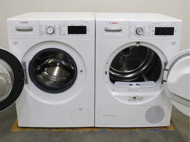 Bosch serie|8 varioperfect wasmachine & bosch serie|8 selfcleaning condenser wasdroger - afbeelding 2 van  8