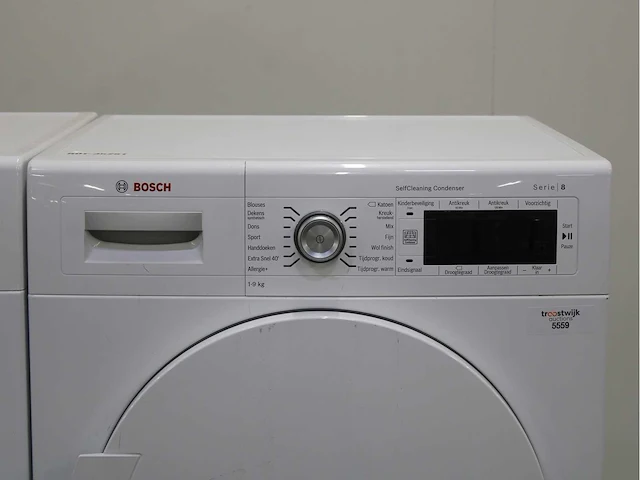 Bosch serie|8 varioperfect wasmachine & bosch serie|8 selfcleaning condenser wasdroger - afbeelding 6 van  8
