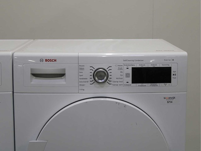 Bosch serie|8 varioperfect wasmachine & bosch serie|8 selfcleaning condenser wasdroger - afbeelding 6 van  8