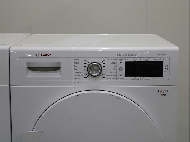 Bosch serie|8 varioperfect wasmachine & bosch serie|8 selfcleaning condenser wasdroger - afbeelding 5 van  7