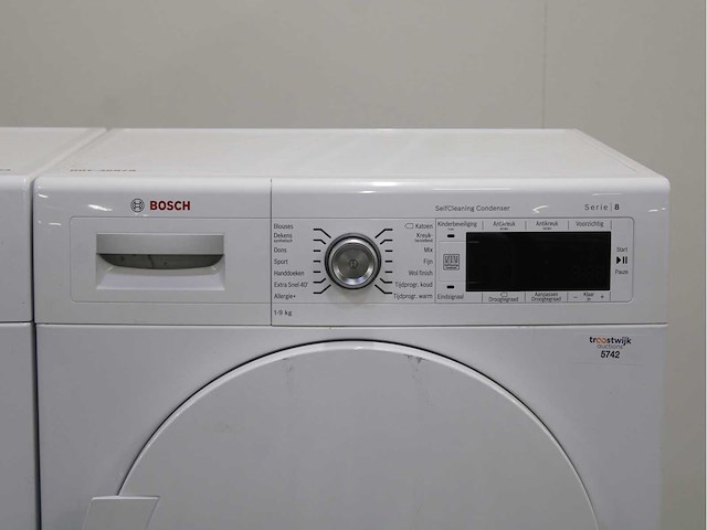 Bosch serie|8 varioperfect wasmachine & bosch serie|8 selfcleaning condenser wasdroger - afbeelding 6 van  8