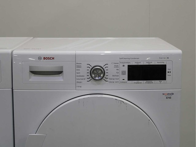 Bosch serie|8 varioperfect wasmachine & bosch serie|8 selfcleaning condenser wasdroger - afbeelding 6 van  8