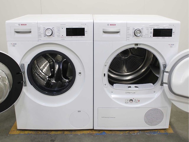 Bosch serie|8 varioperfect wasmachine & bosch serie|8 selfcleaning condenser wasdroger - afbeelding 2 van  8