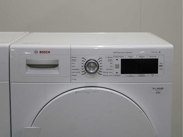Bosch serie|8 varioperfect wasmachine & bosch serie|8 selfcleaning condenser wasdroger - afbeelding 6 van  8