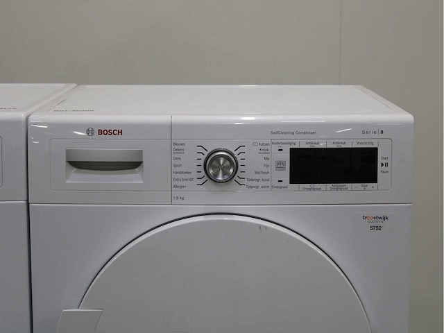 Bosch serie|8 varioperfect wasmachine & bosch serie|8 selfcleaning condenser wasdroger - afbeelding 6 van  8