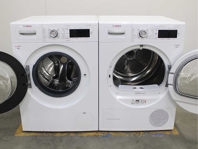 Bosch serie|8 varioperfect wasmachine & bosch serie|8 selfcleaning condenser wasdroger - afbeelding 2 van  8