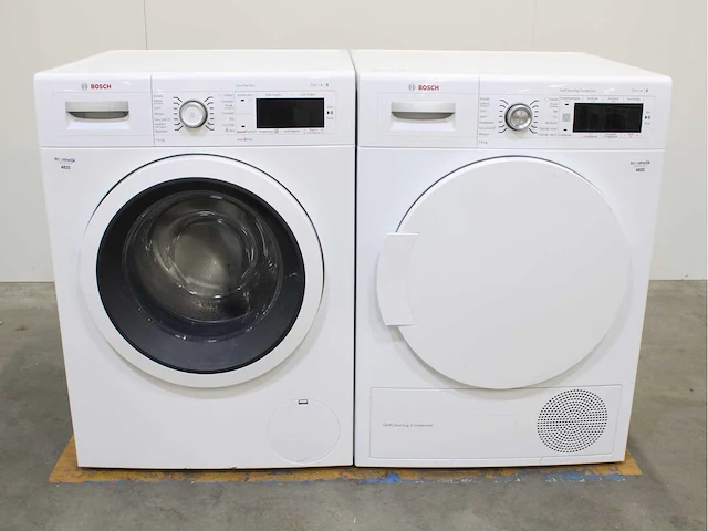 Bosch serie|8 wasmachine & bosch serie|8 selfcleaning condenser wasdroger - afbeelding 1 van  8