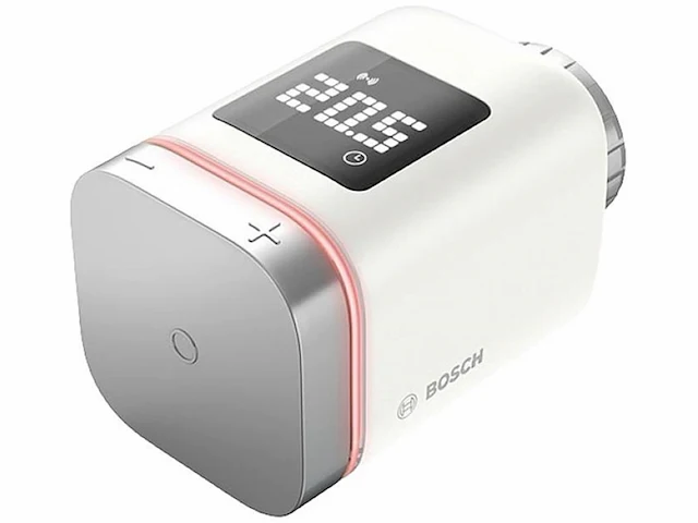 Bosch smart home radiatorthermostaat ii, slimme thermostaat met app-functie, compatibel met amazon alexa, apple homekit, google home wit - afbeelding 2 van  3