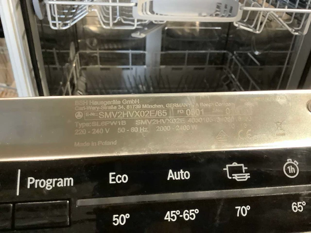 Bosch smv2hvx02e inbouwvaatwasser - afbeelding 3 van  8