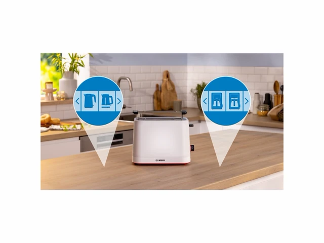 Bosch tat3m121 broodrooster wit - afbeelding 3 van  3