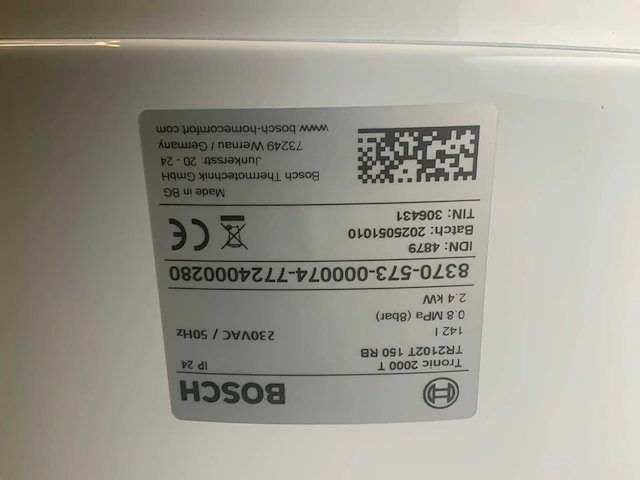 Bosch tronic 2000t boiler - afbeelding 6 van  7