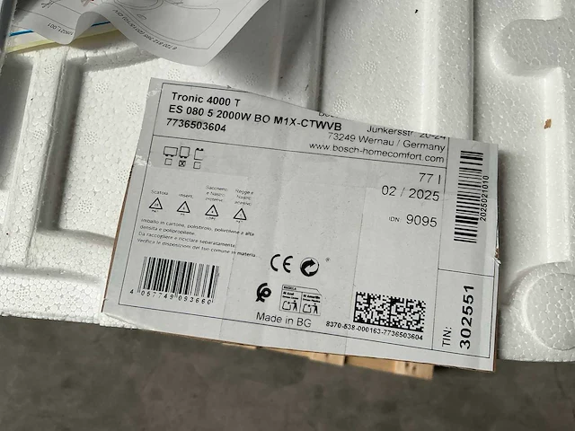 Bosch tronic 4000 t elektrische boiler 77l - afbeelding 5 van  5
