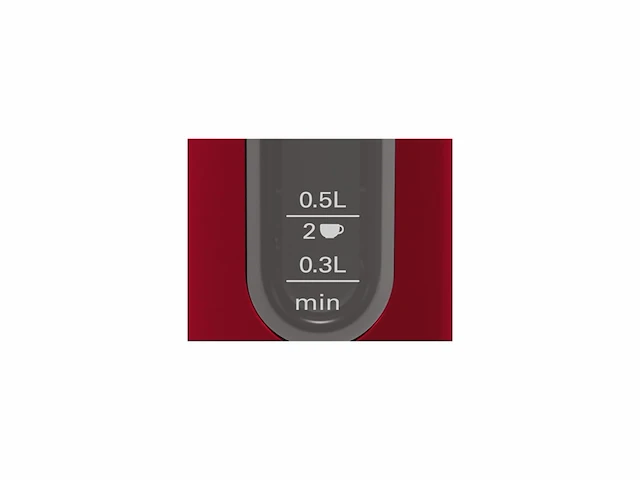 Bosch twk4p434 designline waterkoker rood / zwart - afbeelding 2 van  4