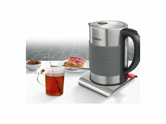 Bosch twk7s05 waterkoker 1,7l 2200w zwart grijs - afbeelding 3 van  4