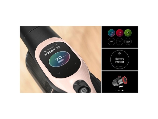 Bosch unlimited 10 bbs1041rba steelstofzuiger grijs/poederroze - afbeelding 4 van  6