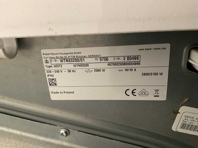 Bosch wdt2 wasdroger (2x) - afbeelding 6 van  6