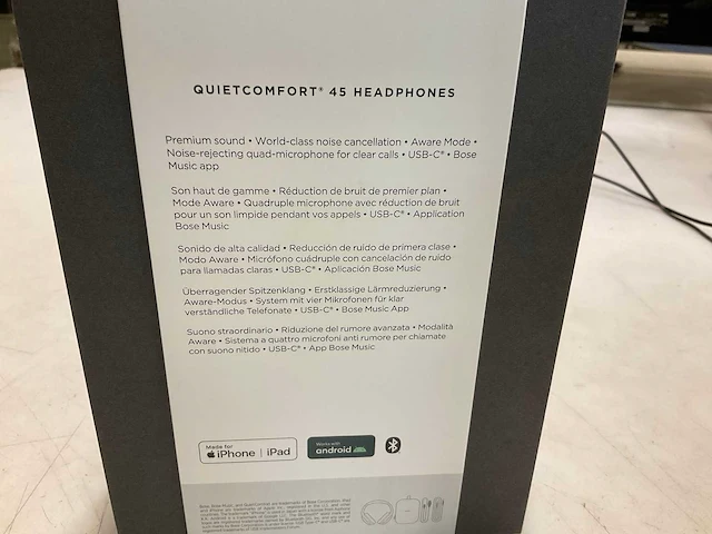Bose quietcomfort 45 draadloze koptelefoon - afbeelding 2 van  2