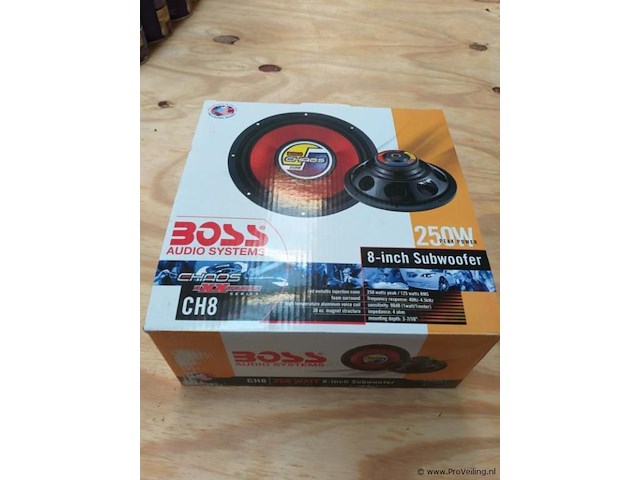 Boss audio systems - 8 inch subwoofer 250 w - 1 x - afbeelding 1 van  4