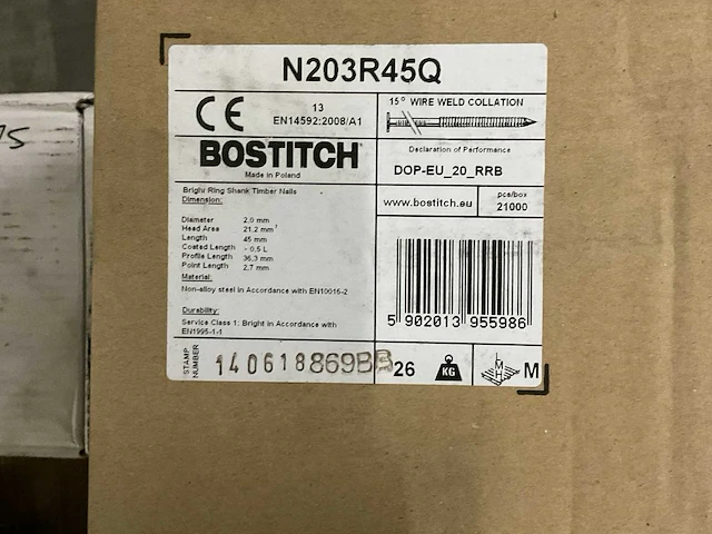 Bostitch n203r45q coilnail (21000x) - afbeelding 2 van  2