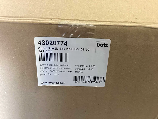 Bott cubio plastic box kit opbergbakjes (2 dozen) - afbeelding 3 van  4