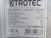 Bouwdroger - 50l - 230v trotec, ttk 0175 s, bouwjaar 2013 - afbeelding 9 van  9