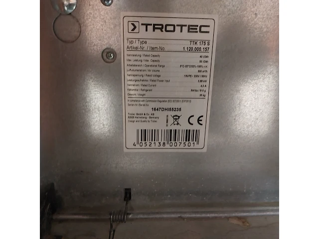 Bouwdroger - 50l - 230v trotec, ttk 0175 s, bouwjaar 2016 - afbeelding 7 van  7