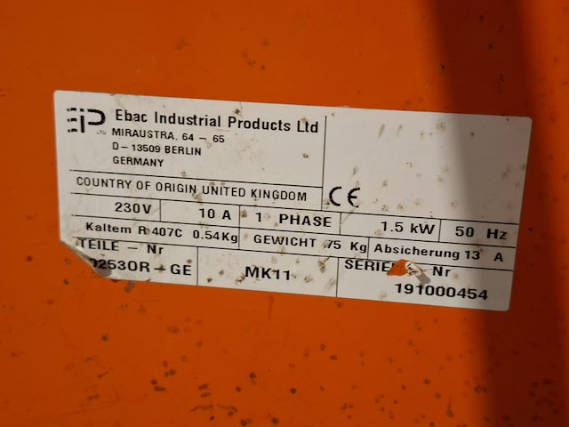 Bouwdroger - 80l - 230v, ebac, bd150, 2008 - afbeelding 5 van  6