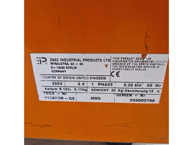 Bouwdroger 14l 230v ebac, bd70, bouwjaar 2012 - afbeelding 4 van  4