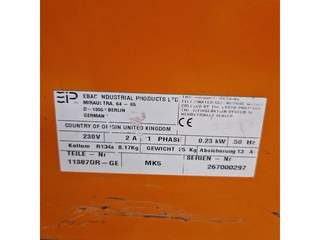 Bouwdroger 14l 230v ebac, bd70, bouwjaar 2014 - afbeelding 4 van  4