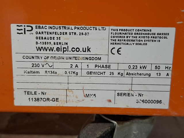 Bouwdroger 14l 230v ebac, bd70, bouwjaar 2017 - afbeelding 2 van  4