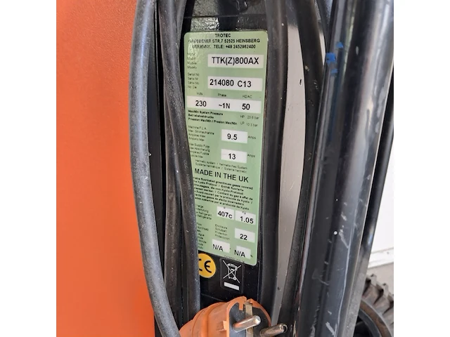Bouwdroger 150l 230v, trotec, ttk 800, 2013 - afbeelding 8 van  8