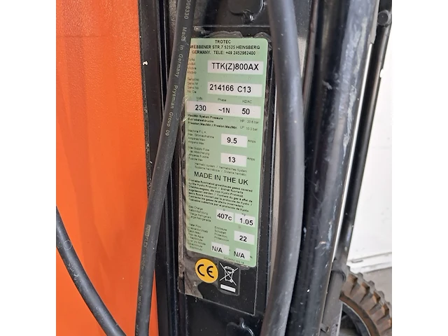Bouwdroger 150l 230v, trotec, ttk 800, 2013 - afbeelding 8 van  8