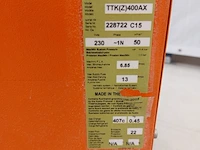 Bouwdroger 75l 230v trotec, ttk 400, bouwjaar 2015 - afbeelding 7 van  7