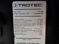 Bouwdroger 75l 230v trotec, ttk 400, bouwjaar 2017 - afbeelding 5 van  6