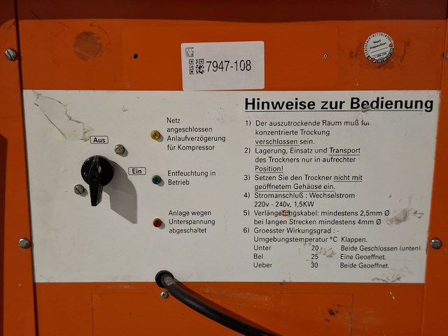 Bouwdroger 82l 230v, ebac, bd150, 2009 - afbeelding 3 van  5