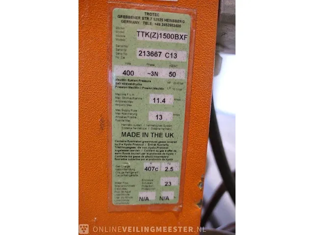 Bouwdroger trotec, ttk 1500, bouwjaar 2013 - afbeelding 6 van  10