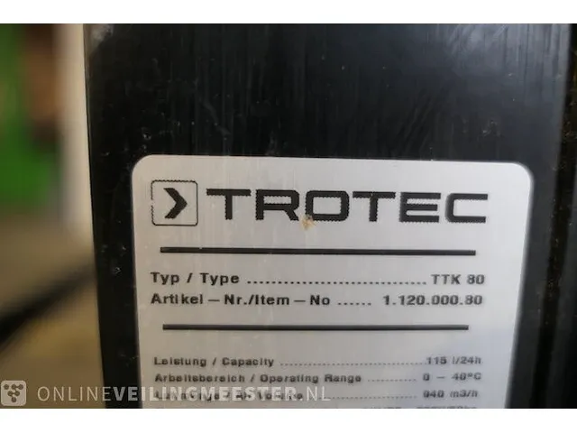 Bouwdroger trotec, ttk 800, bouwjaar 2018 - afbeelding 6 van  9